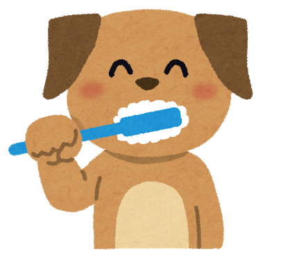 dog;s teeth brushing